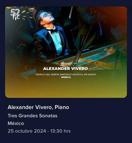 CARTEL DE RECITAL DE ALEXANDER VIVERO EN EL FESTIVAL CERVANTINO No. 52