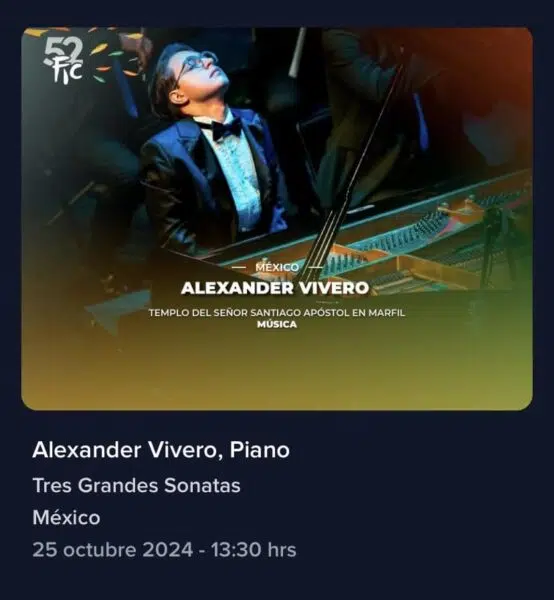 CARTEL DE RECITAL DE ALEXANDER VIVERO EN EL FESTIVAL CERVANTINO No. 52