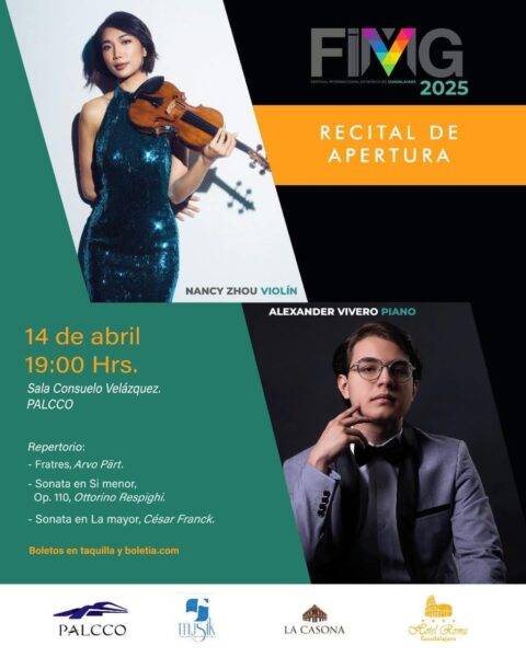 CARTEL DE RECITAL ALEXANDER VIVERO CON NANCY ZHOU