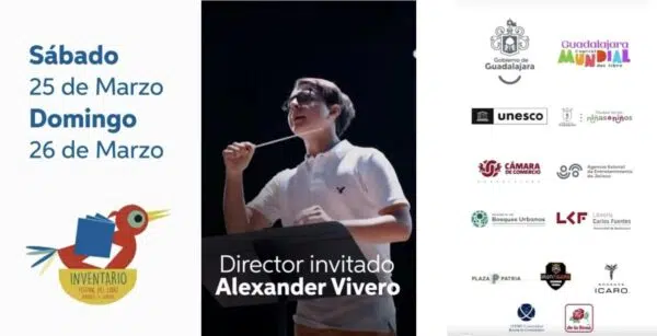 CARTEL DE CONCIERTO DE ORQUESTA DE CAMARA DE ZAPOPAN. DIRECTOR ALEXANDER VIVERO.