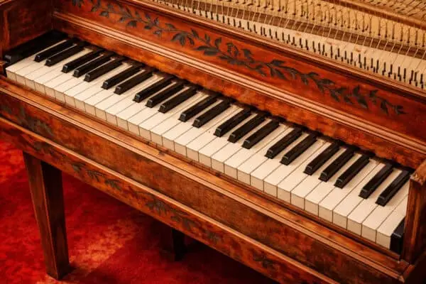 IMAGEN DEL CLAVICORDIO. ANTECESORES DEL PIANO.