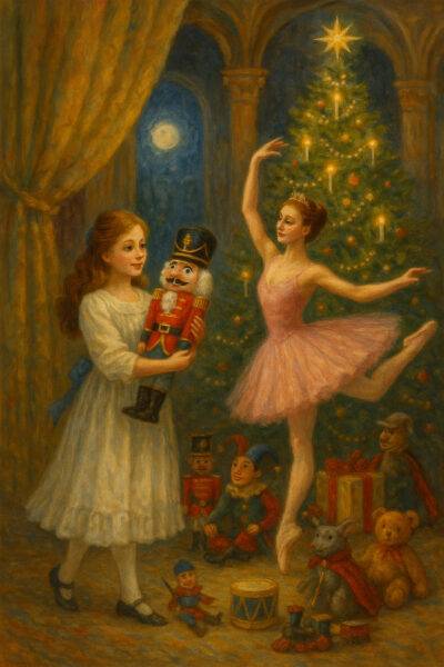 IMAGEN DE CLARA CON EL CASCANUECES DE TCHAIKOVSKY