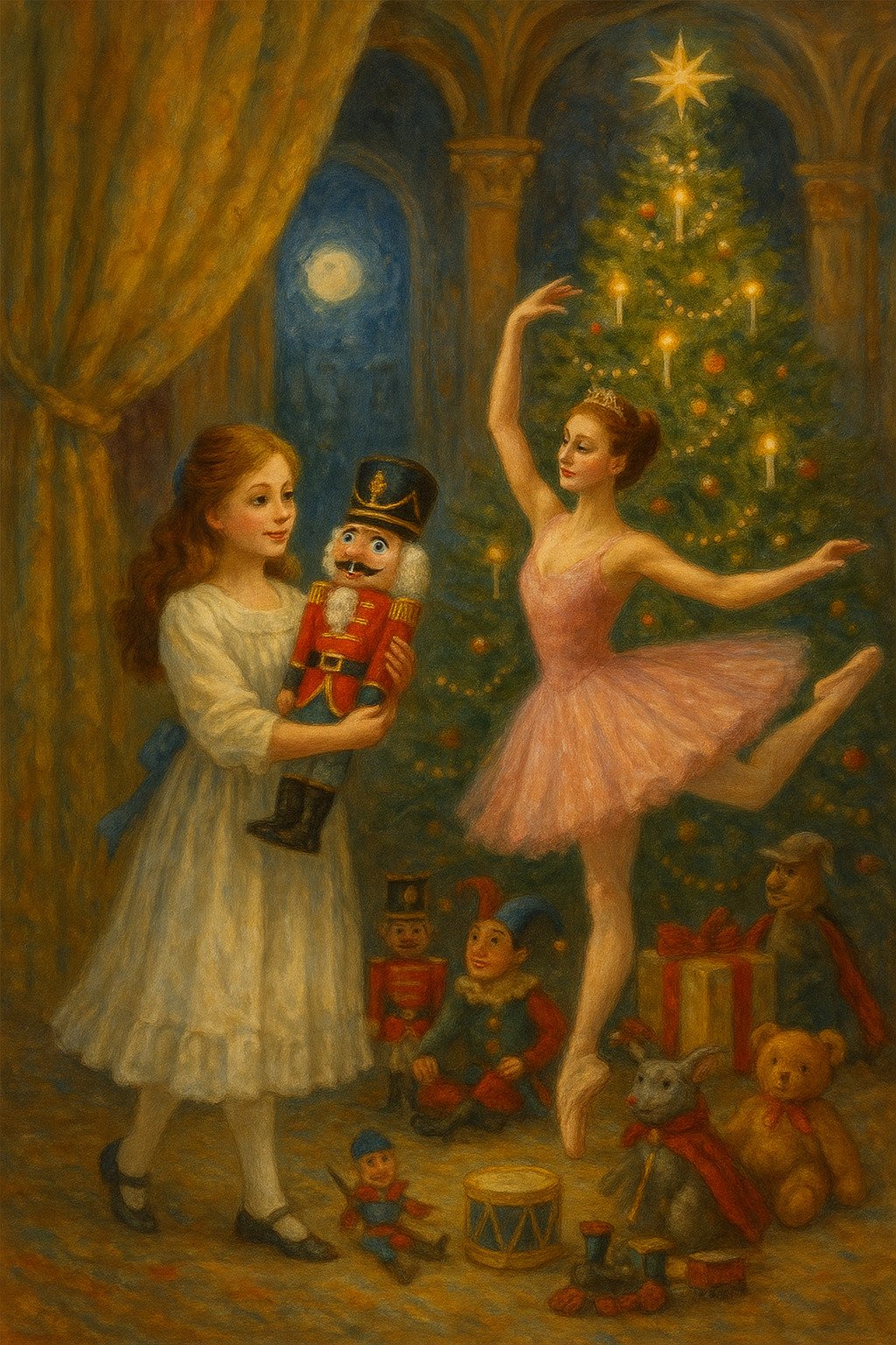 IMAGEN DE CLARA CON EL CASCANUECES DE TCHAIKOVSKY 