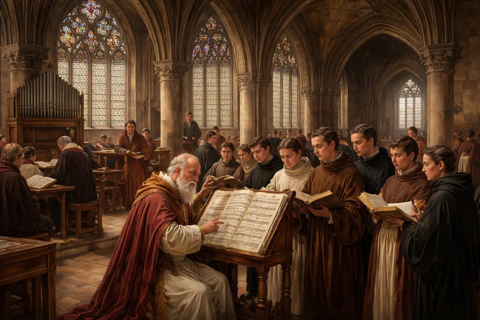 IMAGEN DE LA ESCUELA DE NOTRA DAME. TRATADO DE CONTRAPUNTO Y FUGA PARTES 4 Y 5.