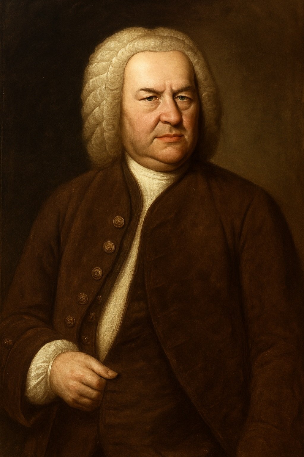 IMAGEN DE JOHANN SEBASTIAN BACH CON ROPA CAFÉ