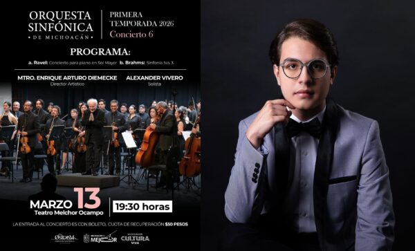 Ravel.- Concierto para Piano en Sol Mayor. Director Mtro. Enrique Arturo Diemecke. Solista Alexander Vivero.