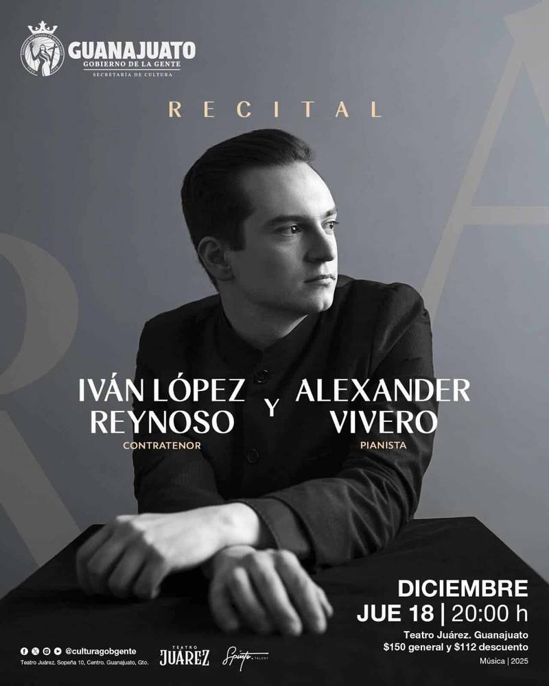 IMAGEN DEL CARTEL DEL RECITAL PIANO-VOZ CON EL CONTRATENOR IVAN LOPEZ REYNOSO